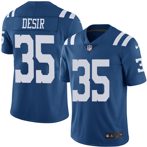 Indianapolis Colts #35 Limited Pierre Desir Royal Blue Nike NFL Youth Rush Vapor Untouchable Jersey